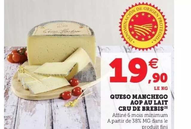 queso manchego aop au lait cru de brebis
