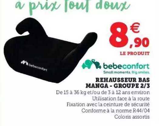 rehausseur bas manga - groupe 2-3