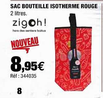 Sac Bouteille Isotherme Rouge Zigoh!