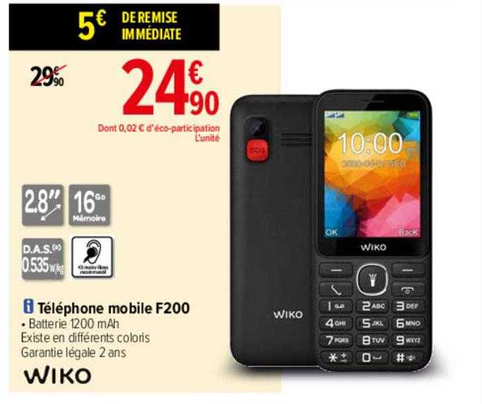 téléphone mobile f20 wiko