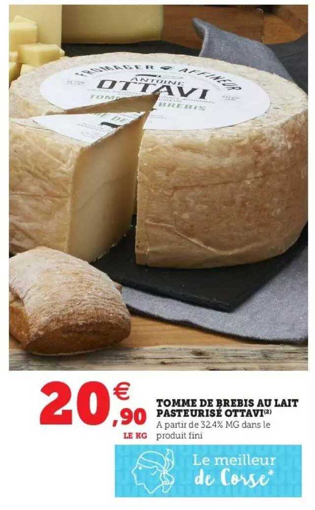 tomme de brebis au lait pasteurisé ottavi