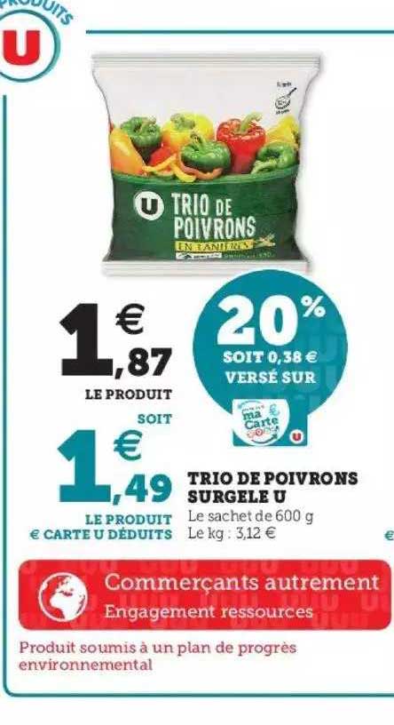 Trio De Poibrons Surgelé U