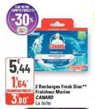 2 rechargers fresh disc fraîcheur marine canard