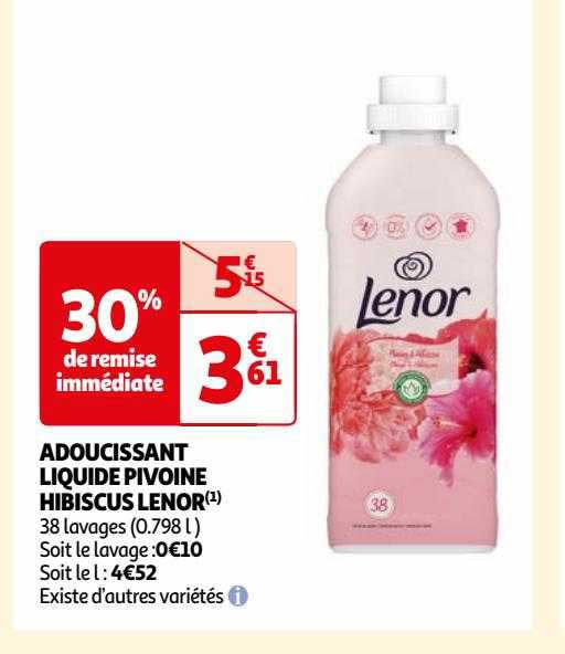 Adoucissant Liquide Pivoine Hibiscus Lenor