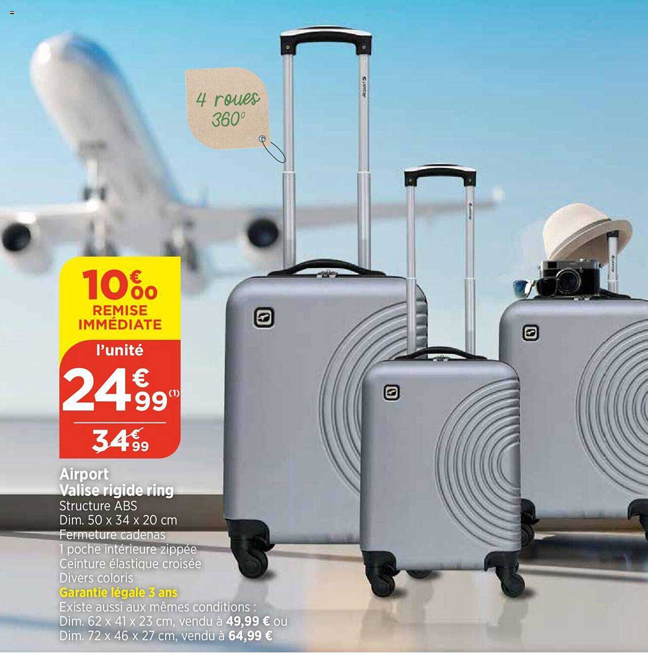 airport valise rigide ring