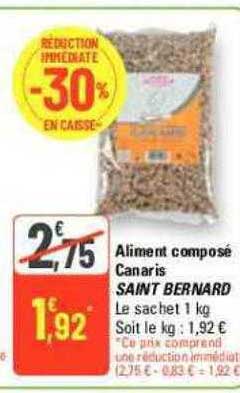 aliment composé canaris saint bernard
