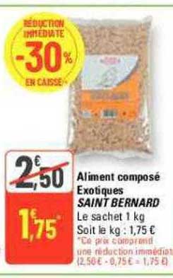 aliment composé exotiques saint bernard