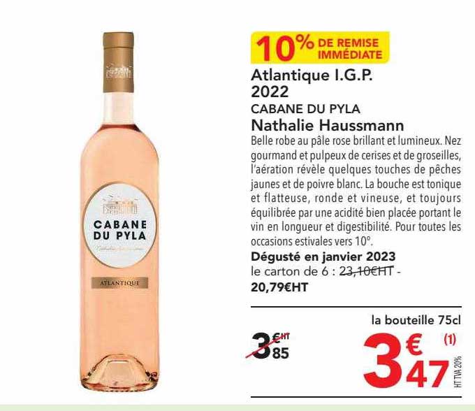 atlantique i.g.p 2022 cabane du pyla nathalie haussmann