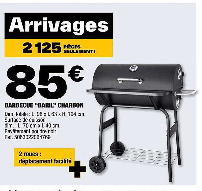 Barbecue "baril" Charbon