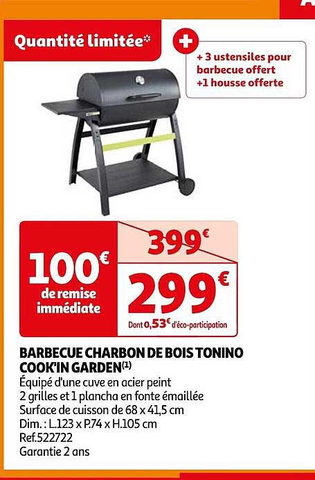 barbecue charbon de bois tonino cook'in garden