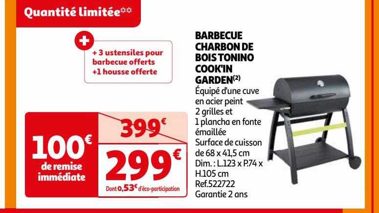barbecue charbon de bois tonino cook'in garden
