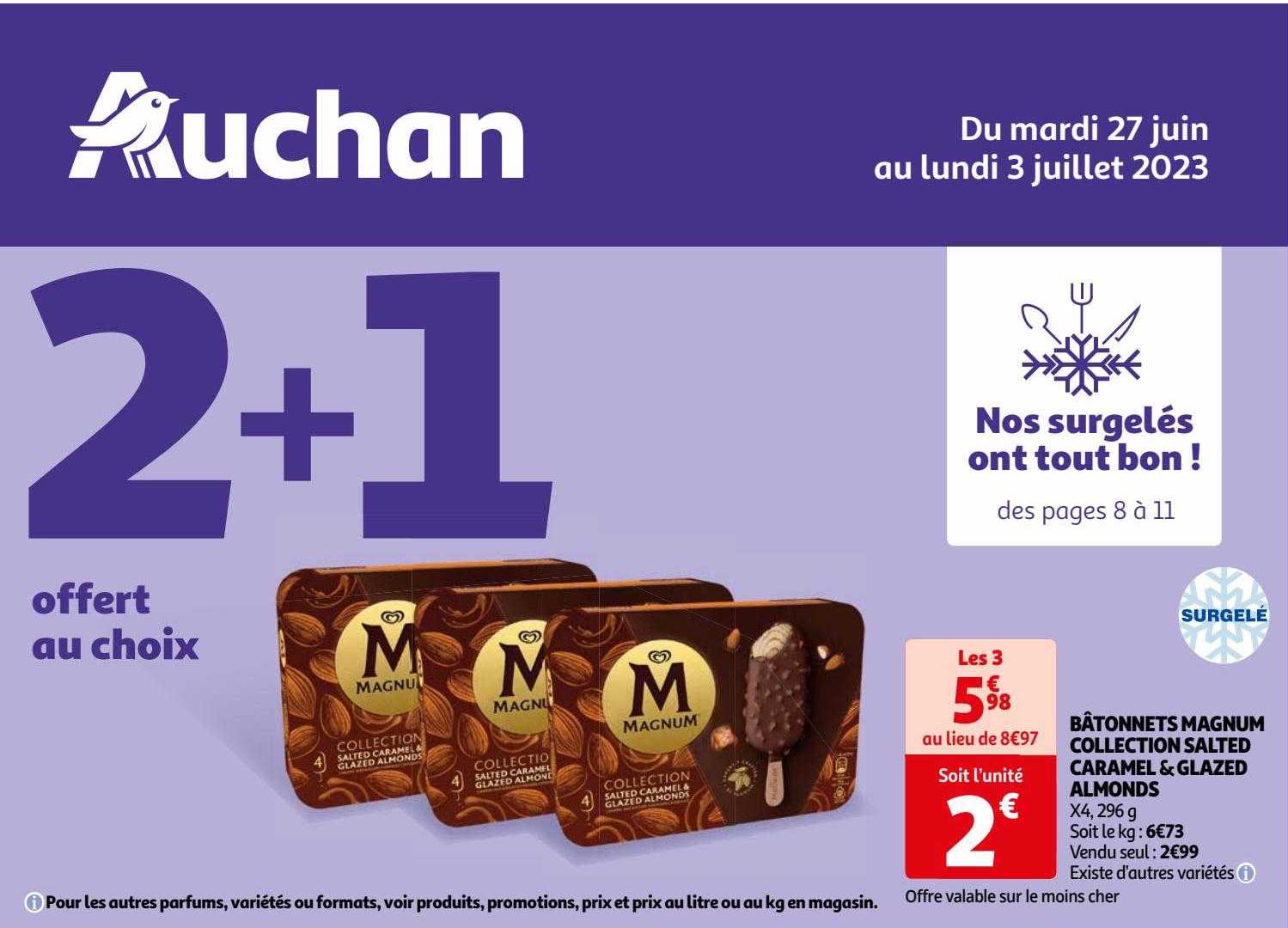 bâtonnets magnum collection salted caramel & glazed almonds