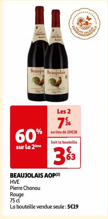 beaujolais aop hve pierre chanau rouge