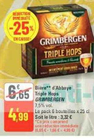 bière d'abbaye triple hops grimbergen