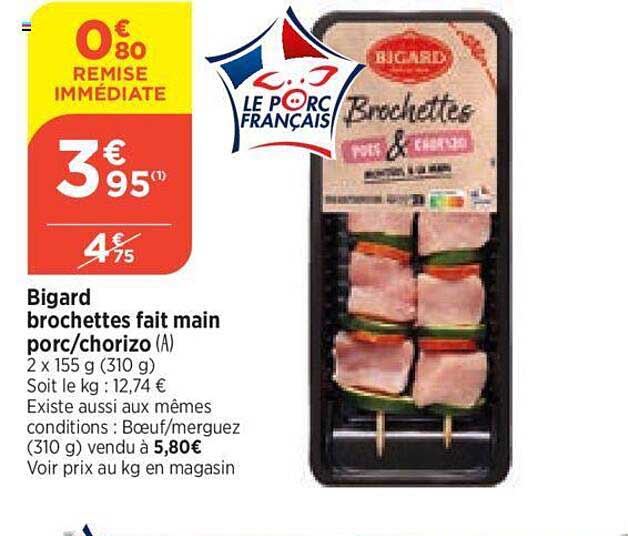 Bigard Brochett Fain Main Porc-chorizo