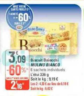 biscuit baiocchi mulino bianco