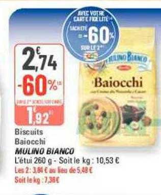 biscuits baiocchi mulino bianco