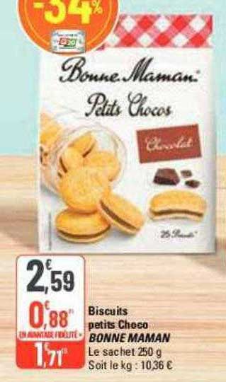 biscuits petits choco bonne maman