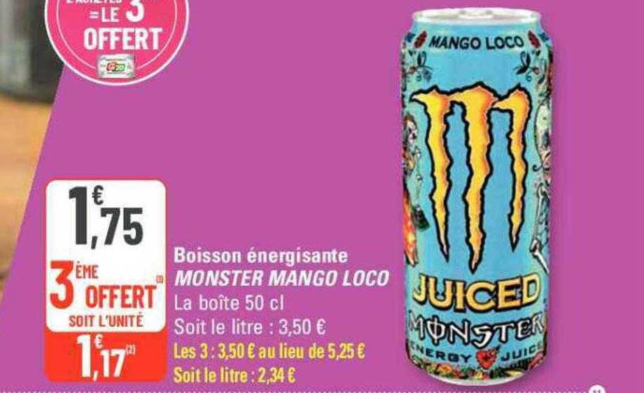 boisson énergisante monster mango loco