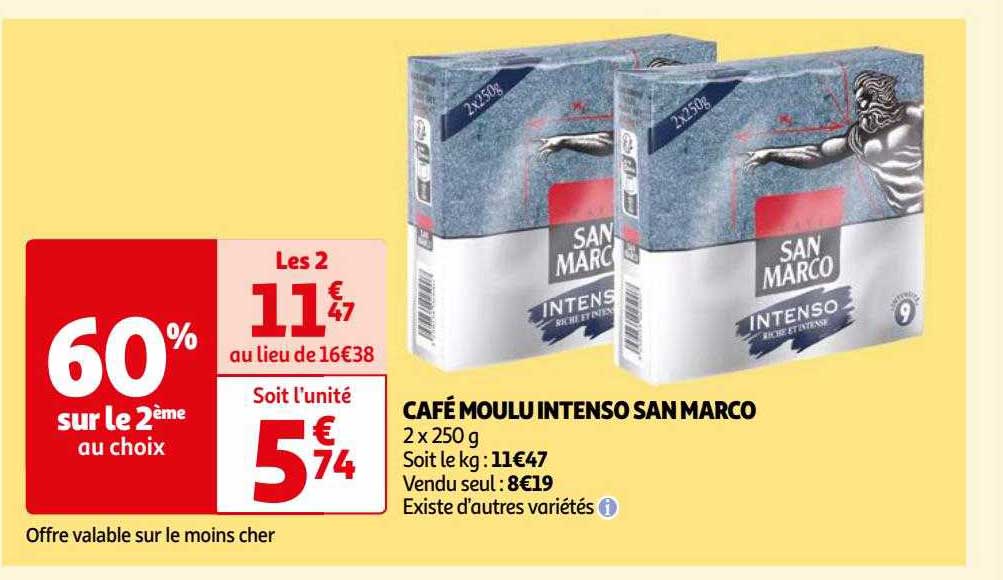 café moulu intenso san marco