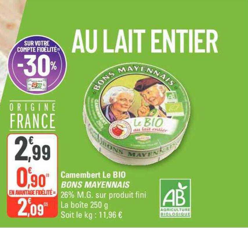 camembert le bio bons mayennais