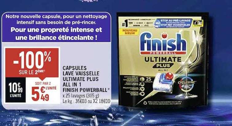 capsules lave vaisselle ultimate plus all in 1 finish powerball
