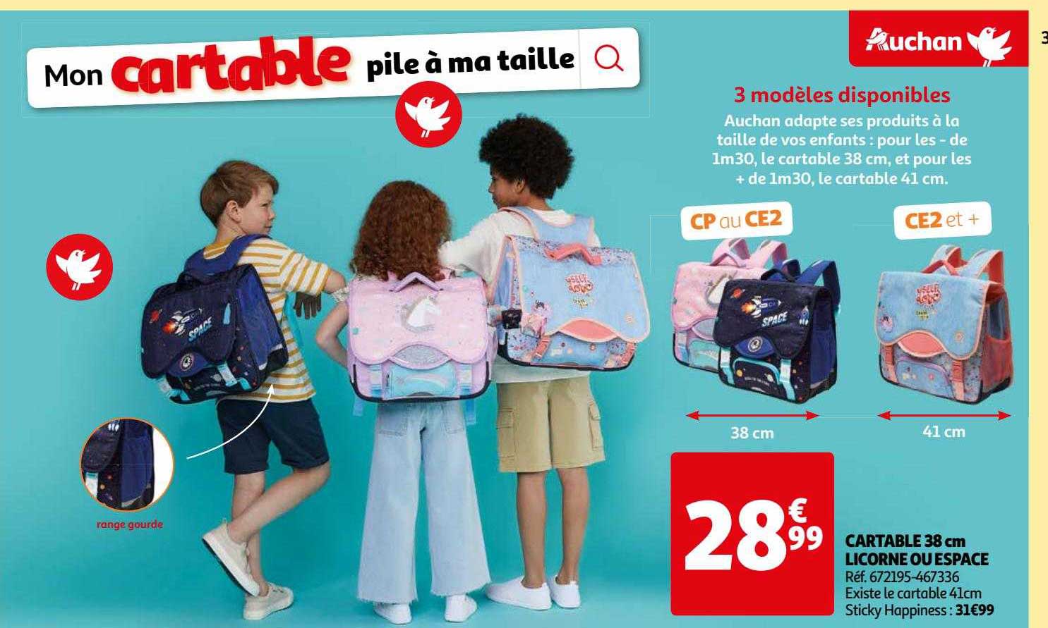 Cartable 38 Cm Licorne Ou Espace