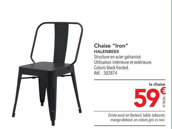 chaise "iron" halenbeek