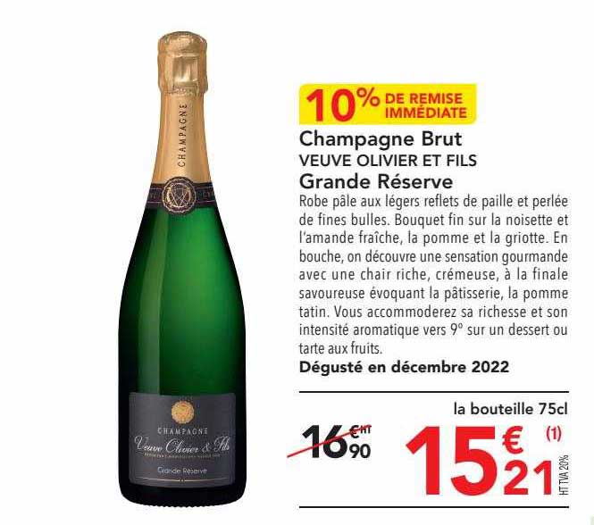 Champagne Brut Veuve Olivier Et Fils Grande Réserve