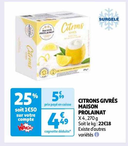 citrons givrés maison prolainat