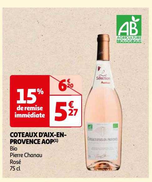 côteaux d'aix-en-provence aop bio pierre chanau