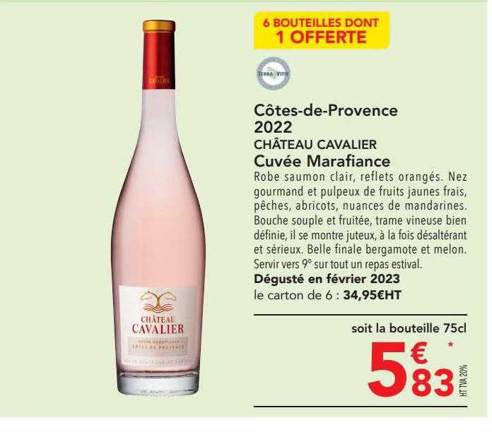 côtes-de-provence 2022 château cavalier cuvée marafiance