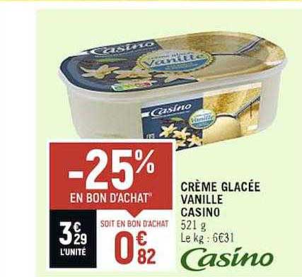 Crème Glacée Vanille Casino
