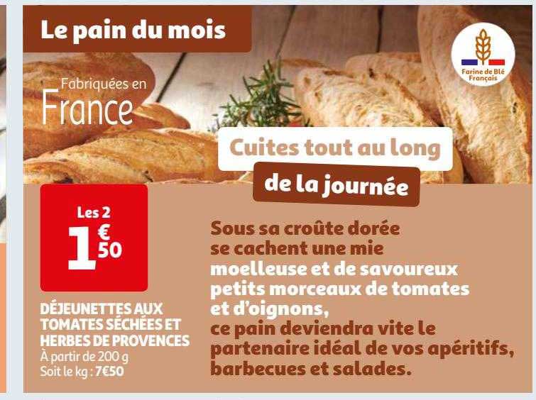 déjeunettes aux tomates séchées et herbes de provences