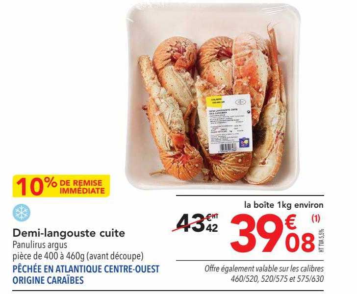demi-langouste cuite