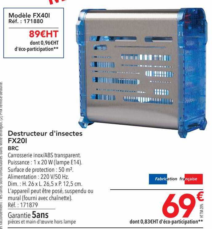 destructeur d'insectes fx20i brc