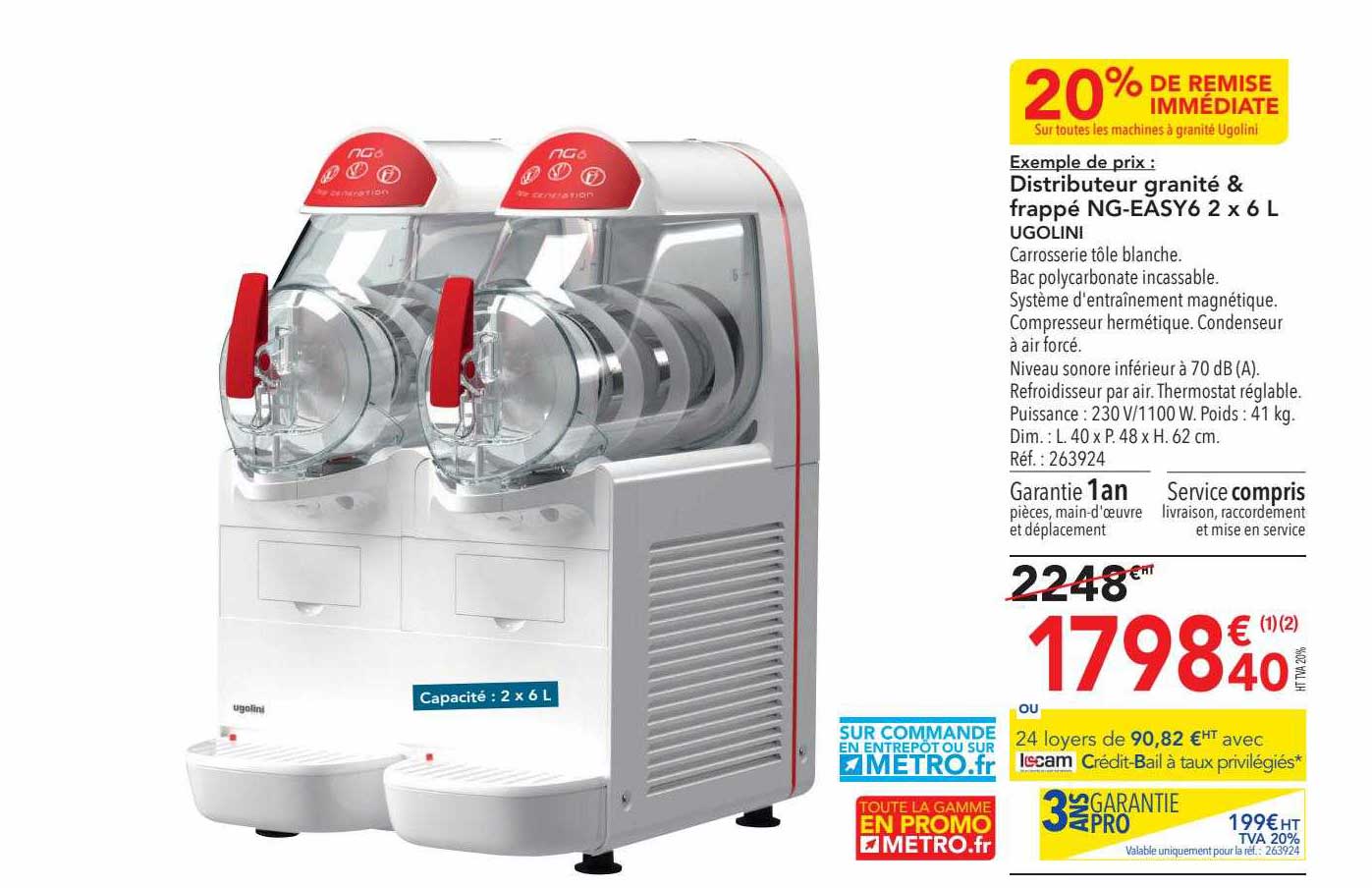 Distributeur Granité & Frappé Ng-easy6 Ugolini