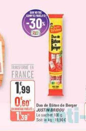 duo de bâton de berger justin bridou