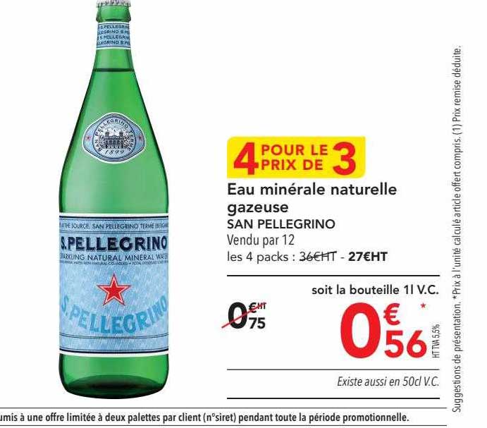 eau minérale naturelle gazeuse san pellegrino
