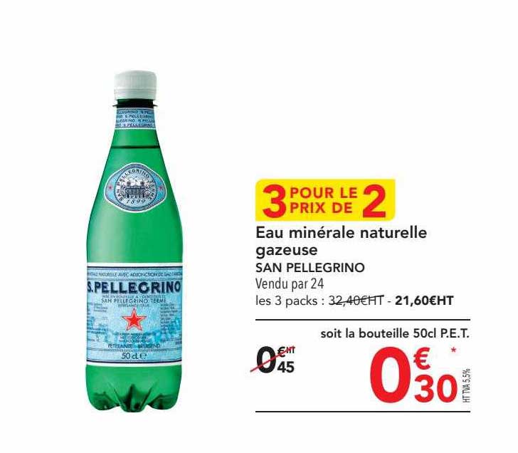 eau minérale naturelle gazeuse san pellegrino