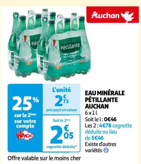 Eau Minérale Pétillante Auchan