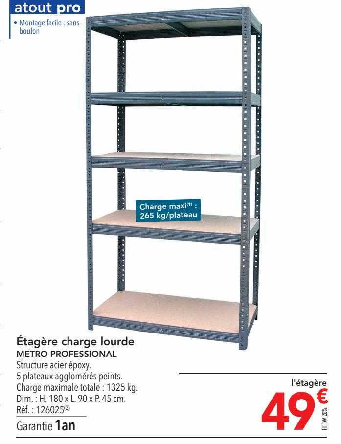 étagère charge lourde metro professional