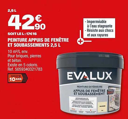 Evalux Peinture Appuis De Fenêtre Et Soubassements
