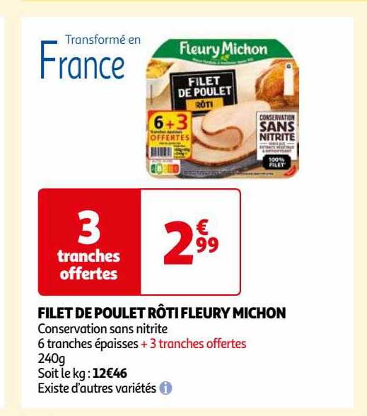 filet de poulet rôti fleury michon