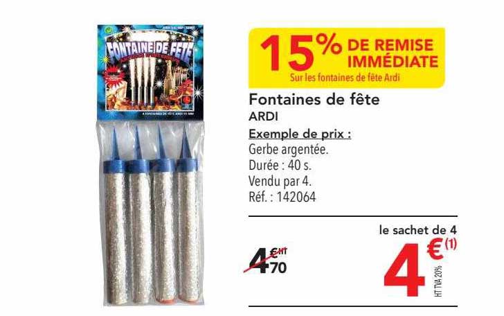 fontaines de fête ardi