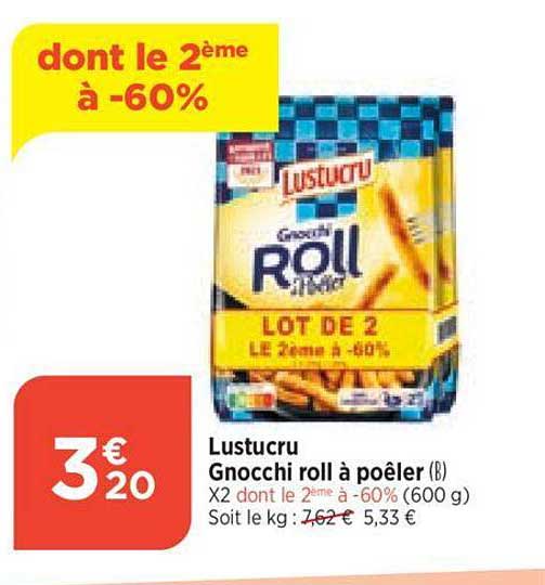 gnocchi roll à poêler lustucru