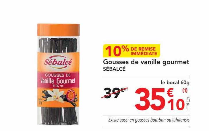 gousses de vanille gourmet sébalcé