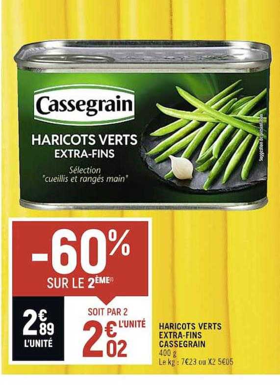 haricots verts extra-fins cassegrain
