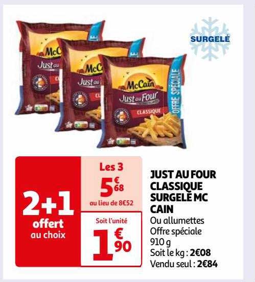 just au four classique surgelé mc cain