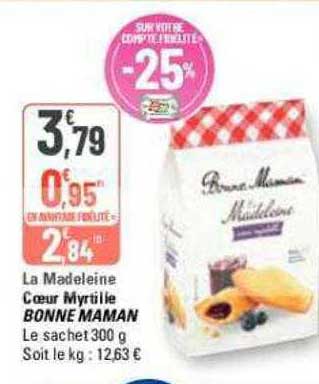 la madeleine cœur myrtille bonne maman